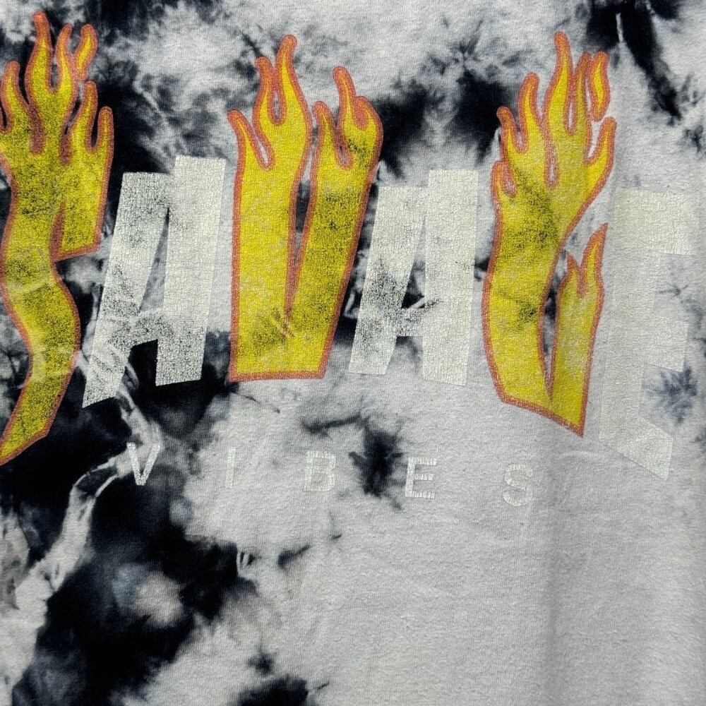 Gildan Tie Dye Savage Vibes Graphic Short Sleeve T-Shirt Men’s XL - Picture 2 of 10